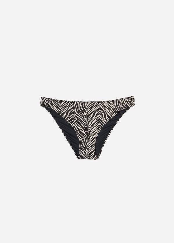 Calzedonia Zebra Nairobi Bikinihosen Damen Schwarz | CH2530RW